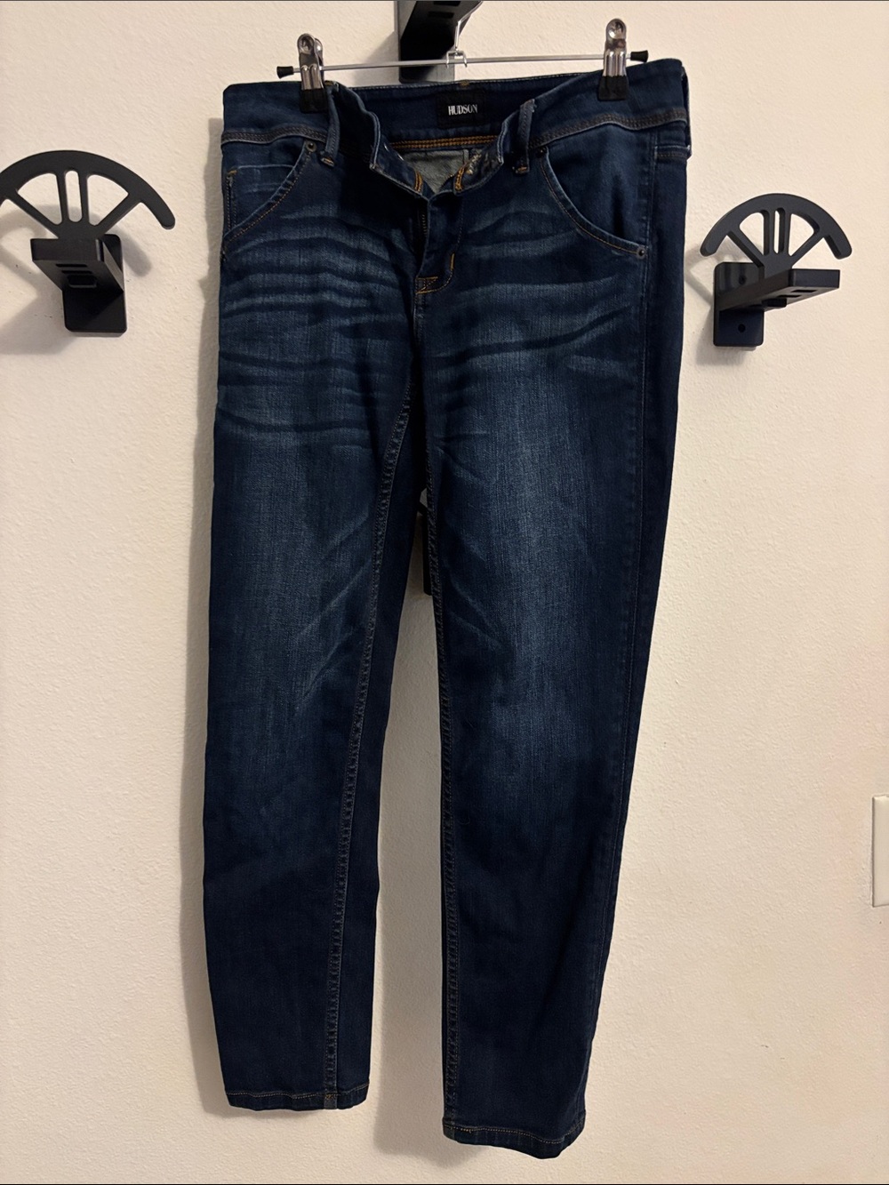 Hudson Straight-Leg Jeans in Dark Indigo